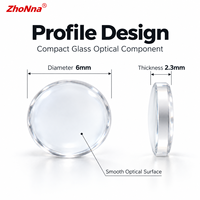Lentille de focalisation en verre ZhonNa 6mm F8mm, épaisseur 2.3mm, lentille sphérique optique pour équipement laser d'alignement de roues de pneus