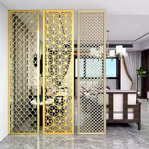 Pantalla de Privacidad de Metal Cortada con Láser, Acero Inoxidable, Separador Colgante para Comedor, Divisor de Restaurante, Decoración, Particiones - Product Image 1