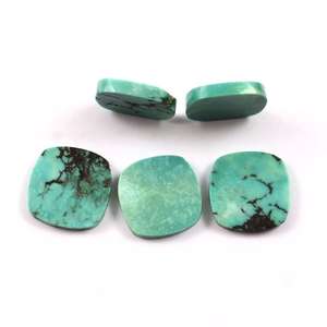 Turquesa Tibetana Natural Marca AMARA, Piedras Verdes Planas de Alta Calidad para Joyería, Venta al por Mayor de Gemas NT-CusFG-01 Tercera - Product Image 3