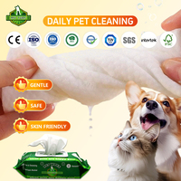 Lingettes pour chats rincables Marque privée Petite quantité minimale de commande directe d'usine