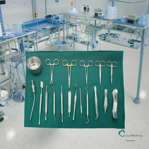 ชุดเครื่องมือผ่าตัดทางทันตกรรมทำจากสแตนเลส18ชิ้นชุดการตรวจวินิจฉัยด้วยมือด้วยมือแบบพื้นฐาน - Product Image 2