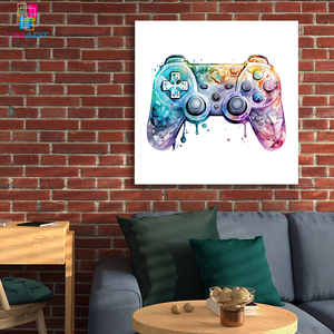 UNIART poster di arte dei Graffiti <span class=keywords><strong>Video</strong></span> Game Wall Art Gaming Controller pittura su tela Graffiti pittura arte della parete per sala giochi - Product Image 4