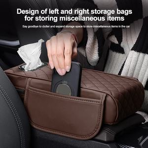 Coussin d'accoudoir universel pour voiture avec rangement pour mouchoirs, support de coude pour console centrale, tapis de protection pour accoudoir automobile - Product Image 6
