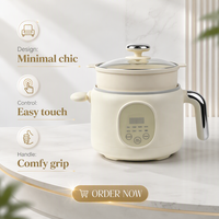 Harga Pabrik Panel Kontrol Sentuh Timer 2L Mini Electric Cooker & Steamer Panci Listrik untuk Asrama Mahasiswa
