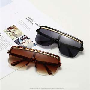 Hot Selling Fashion Newest Flat Top Gradient Sunglasses <b>Large</b> <b>Frame</b> Lady Sunglasses UV400 Oversized Square Sunglasses Women - Product Image 2