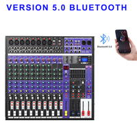 Console de mixage audio-vidéo numérique professionnelle TopYun BY12 avec effets DSP, console de mixage analogique USB pour scène