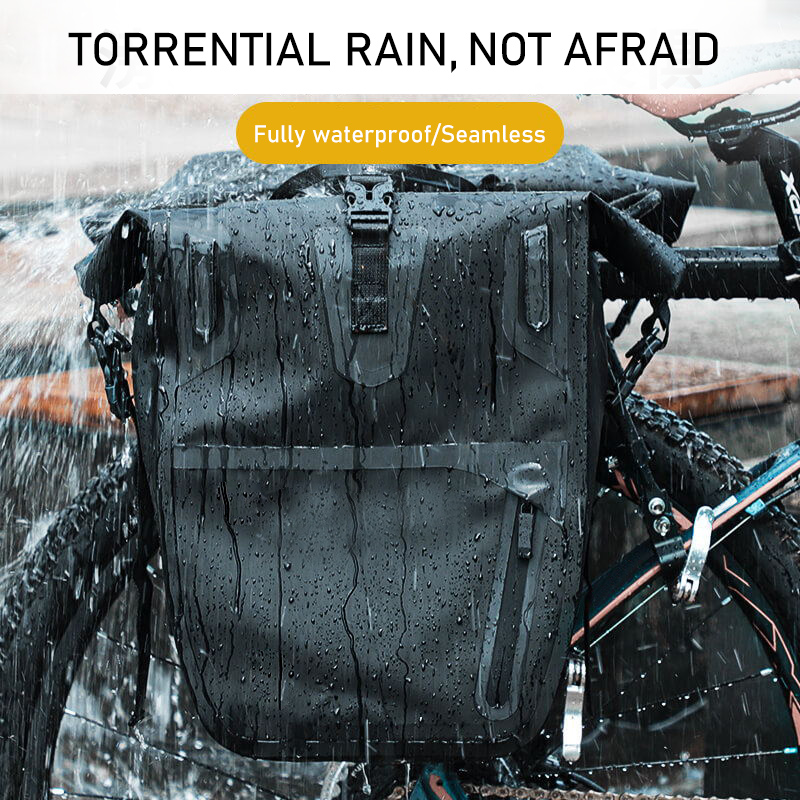 Ultra Durable High Capacity Multi-functional Bike Rear Bag Pannier Bag Motorcycle