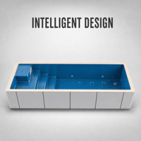 Piscine hors sol préfabriquée en fibre de verre de 20 pieds, modulaire et combinable, triple anti-corrosion pour l'extérieur