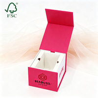 Boîte à rabat pliable pour la Saint-Valentin, boîte en carton avec laminage brillant personnalisé, fermeture magnétique, boîte cadeau pour robe de soirée