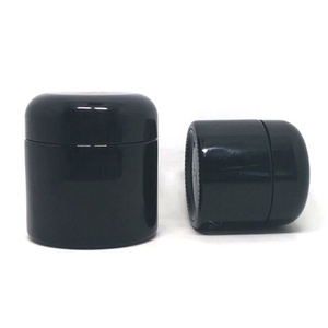 Vente en gros de pots en verre cosmétiques ronds noirs uniques avec couvercles en plastique, emballages personnalisés de luxe pour beurre corporel, 1 oz, 2 oz, 120 ml, 250 ml, 500 ml - Product Image 4