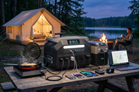 Livraison rapide depuis l'entrepôt DE NL - Générateur solaire 2400W 2048Wh LiFePO4 - Station d'alimentation portable de secours