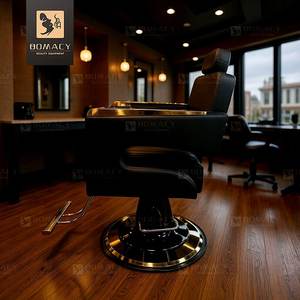 Ghế cắt tóc xoay 360 độ, có thể điều chỉnh chiều cao, làm từ thép không gỉ, da, thân thiện với môi trường, bền bỉ, dành cho khách sạn, bán buôn. - Product Image 5