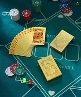 Carte à jouer 24k or cartes à jouer euro 1000 billet de banque conception de billet de banque plaqué or