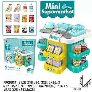 Juego de simulación de supermercado para niños, mostrador de ventas con tarjeta de crédito escaneable, juguete de rol para jugar a la caja registradora - Product Image 3