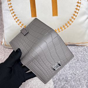 Cartera Personalizable de Piel de Cocodrilo 100% Real para Hombre, Monedero de Cuero de Diseño de Lujo con Múltiples Ranuras para Tarjetas - Product Image 4