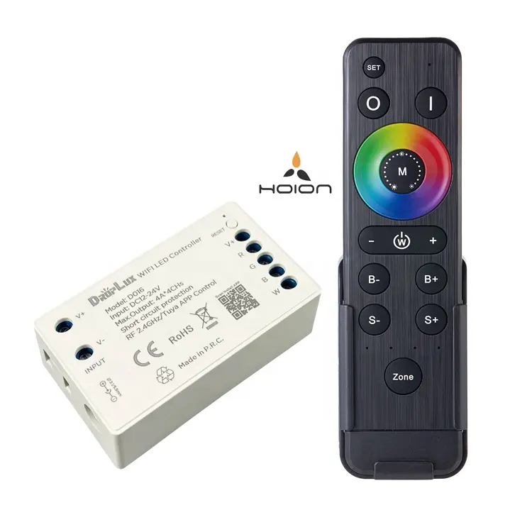 RGBW TUYA Controller D016 WIFI TUYA APP Alexa Google Smart 4 Zone Remote Control LED Strip Controller