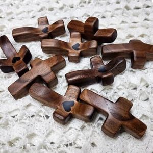 Croce per il mio cuore regalo di incoraggiamento con croce in legno per alleviare lo Stress da dita regali per alleviare lo Stress da tasca piccola croce - Product Image 4