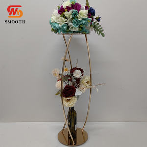 LISSE pas cher prix Unique fleur support or fleur support Table pièce maîtresse pour la décoration de mariage - Product Image 1