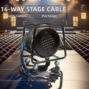 Câble audio multicœur professionnel 16 canaux XLR flexible en cuivre sans oxygène à 99,99 % avec gaine PVC pour utilisation audio, vidéo et haut-parleurs - Product Image 4