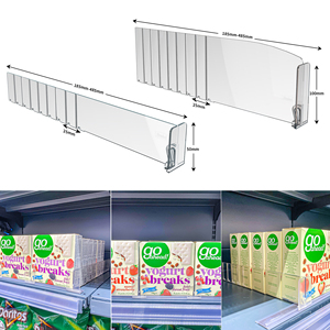 Sistema de empuje de estante Organizador de bebidas con resorte Empujador divisor de estante rompible para supermercado - Product Image 5