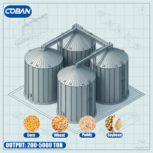 Customized 200-5000ton Galvanized Steel Silo Bins Maize Corn <b>Seed</b> Grain Cereal <b>Storage</b> Silo for Flour Mill or Farming Feed Line - Product Image 1