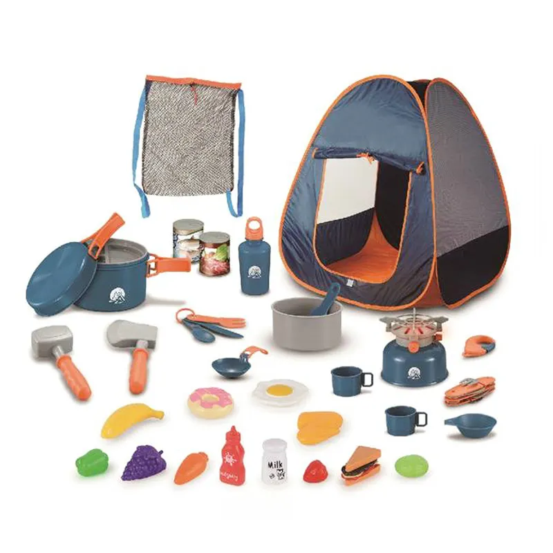 Jogar tenda cozinha conjunto camping acessórios jogos ao ar livre brinquedo para crianças jogar conjunto fingir brinquedos