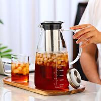 Cafetière HIGHWIN multi-capacité en verre borosilicaté à infusion froide avec filtre amovible en acier inoxydable