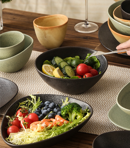 Vajilla de Gres Irregular Negro Mate con Diseño Moteado, Platos, Tazones y Tazas de Cerámica Estilo Wabi-Sabi, Venta al por Mayor y Personalizable - Product Image 6