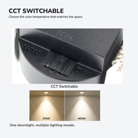 Spot LED encastrable à profil mince, style moderne, homologué UKCA CE BS476 3CCT 6W, résistant au feu, étanche IP65, dimmable