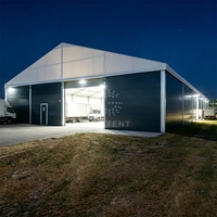 Tente de stockage industrielle extérieure de 3000 m2 avec structure en alliage d'aluminium et couverture en PVC