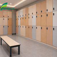 Casier compact à porte simple en HPL pour hôtels, casier de rangement pour vêtements du personnel logistique