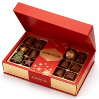 Maßgefertigte Muster-Laminierte Luxus-Prägebox für Schokolade mit Deckel für Valentinstag-Geschenk Süßigkeiten Dessert Event