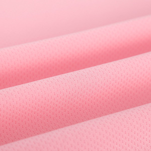 Stock de tejidos saludables 280g 90% poliéster 10% Spandex cuatro lados elástico transpirable Tricot liso sudadera deportiva Jacquard niñas - Product Image 5