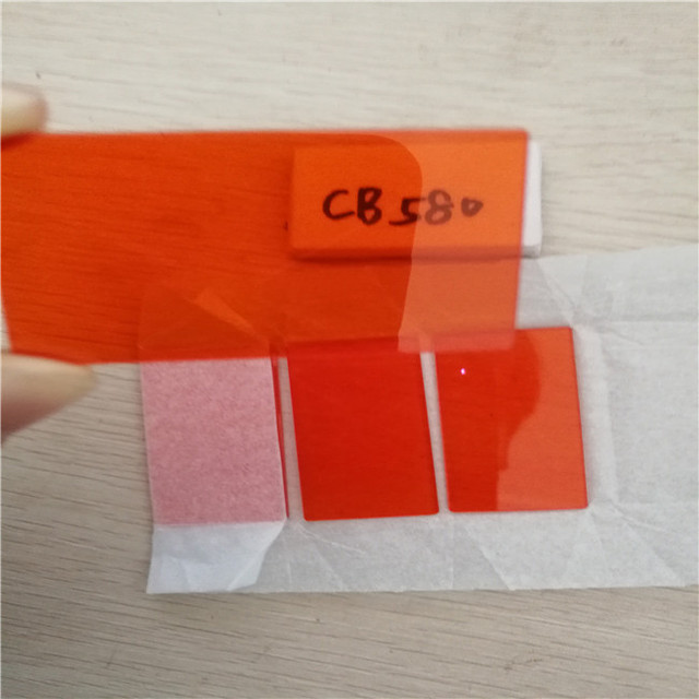Factory Wholesale Long Pass Optical OG580 CB580 Orange Filter Glass Schott Glass OG580