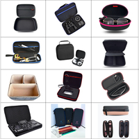 Sac de rangement portable antichoc et étanche en EVA rigide avec fermeture éclair pour accessoires de microphones doubles - Utilisation en extérieur et en voyage