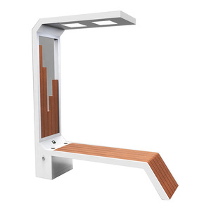 Banc de patio avec structure en aluminium et assise en bois, 4 places, mobilier d'extérieur contemporain et moderne, respectueux de l'environnement - Product Image 4