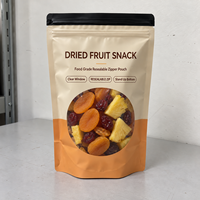 Sachet Doypack personnalisé imprimé pour snacks aux fruits secs, avec fenêtre ovale transparente, fermeture éclair refermable et encoche de déchirement, pour la vente au détail alimentaire, pochette verticale