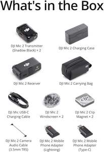 ไมโครโฟน <span class=keywords><strong>Mic</strong></span> 2 (2TX +1RX+กล่องชาร์จ), ไมโครโฟนไร้สายแบบหนีบปกเสื้อ, ตัดเสียงรบกวนอัจฉริยะ, การบันทึกเสียงภายในแบบ 32-bit Float - Product Image 6