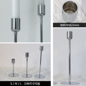 Portacandele in metallo argento decorazione matrimonio tavolo centro tavola decorazione <span class=keywords><strong>colonna</strong></span> portacandele conica - Product Image 5