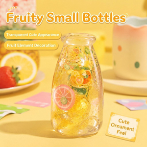 Wholesale <b>Mini</b> Bottle Sensory <b>Squishy</b> Toy Fruit Charm Glitter Squeeze Fidget Novelty Toy Colorful Soft Gift Assorted - Product Image 2