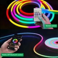 Bande lumineuse LED néon flexible RGB étanche 5V USB avec contrôle par application et synchronisation musicale pour la décoration de fêtes et de DIY