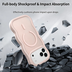 Funda Magnética para Teléfono con Diseño Ondulado, Acrílica Mate Antihuellas, para iPhone 17, 17 Air, 17 Pro Max/18 Pro/18 Pro Max - Product Image 4