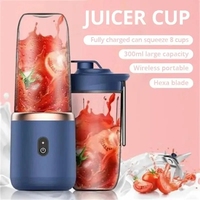 Elektrische Kleine Sapcentrifuge Draagbare Handheld Blender Mes Kop Sapcentrifuge Fruit Automatische Smoothie Blender Keuken Tool W24-310