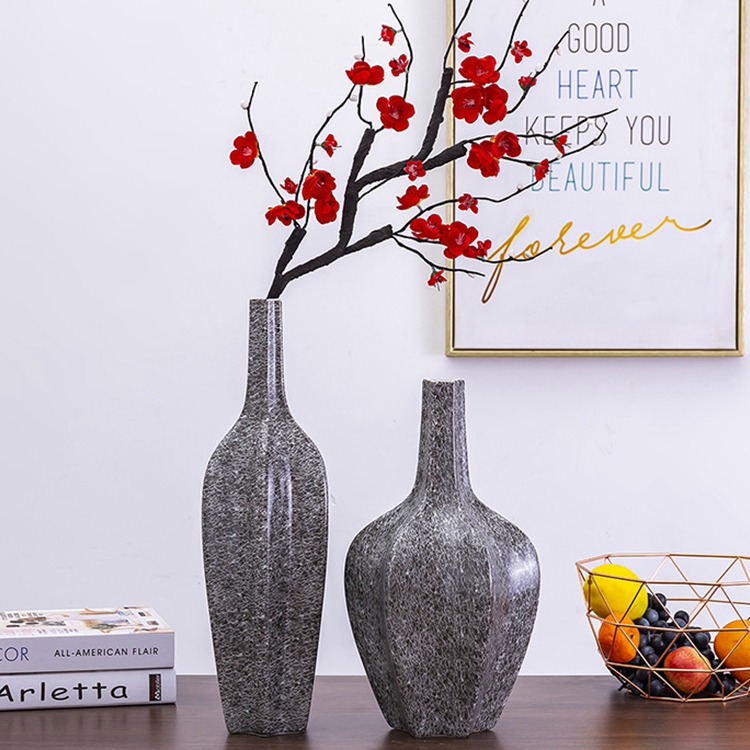 Nordic creative dry flower porcelain home decoration products marble ceramic vases