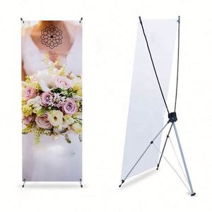 Support publicitaire portable rétractable résistant au vent pour exposition extérieure, type X, fourni directement par l'usine - Product Image 1