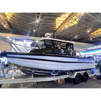 Bateau de pêche en aluminium Easy Craft de 7,5 m (25 pieds) à coque en V profond, haute vitesse, sportif, avec moteur, certifié CE, prix d'usine