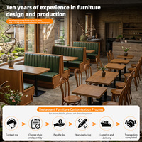 Tables et chaises de bar noires de style rétro, mobilier de restaurant qui rehausse l'ambiance ; disponibles en couleurs personnalisables.