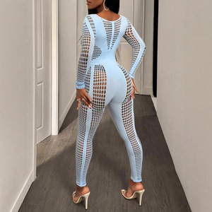 Nouvelle conception de combinaisons sexy en maille à manches longues, bodystockings, combinaisons en résille, lingerie pour femmes - Product Image 3