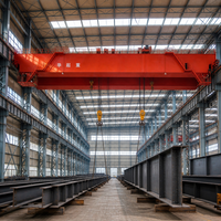Pont roulant à double poutre robuste avec palan électrique pour la manutention de marchandises et le transfert d'équipements dans les usines sidérurgiques
