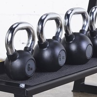 Kettlebells de compétition Power Tiger Steel avec poignée chromée, revêtement en caoutchouc, durables et écologiques